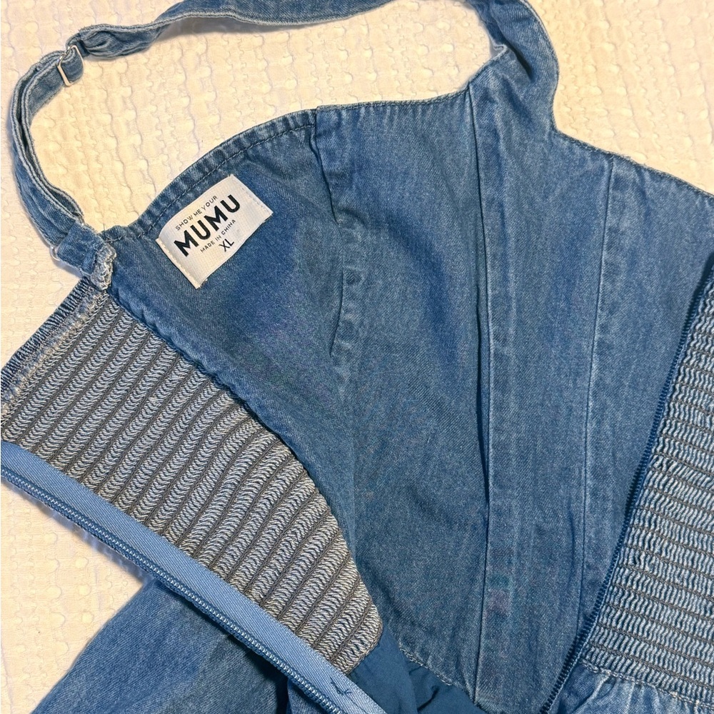 Show Me Your MuMu Blue Denim Mini Dress - Picture 5 of 5